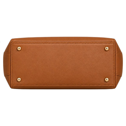 BagCouture Amber Pocket Faux Leather Tote Handbag
