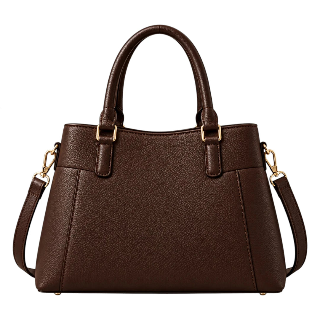 BagCouture Cocoa Tassel Faux Leather Satchel Handbag
