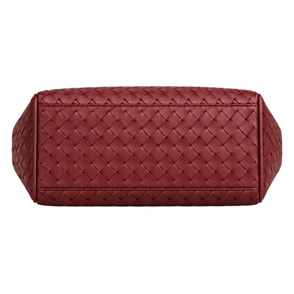 BagCouture Rose Weave Faux Leather Satchel Handbag
