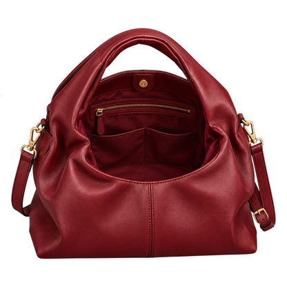 BagCouture Ruby Slouch Faux Leather Hobo Handbag