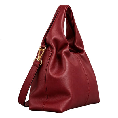 BagCouture Ruby Slouch Faux Leather Hobo Handbag